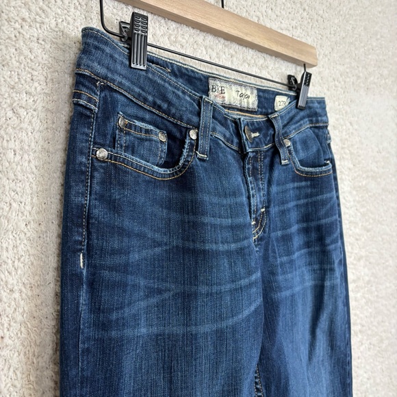 BKE Buckle Jeans Womens 27x31.5 Blue Taylor Straight Leg Dark Wash Whiskered - Picture 2 of 14